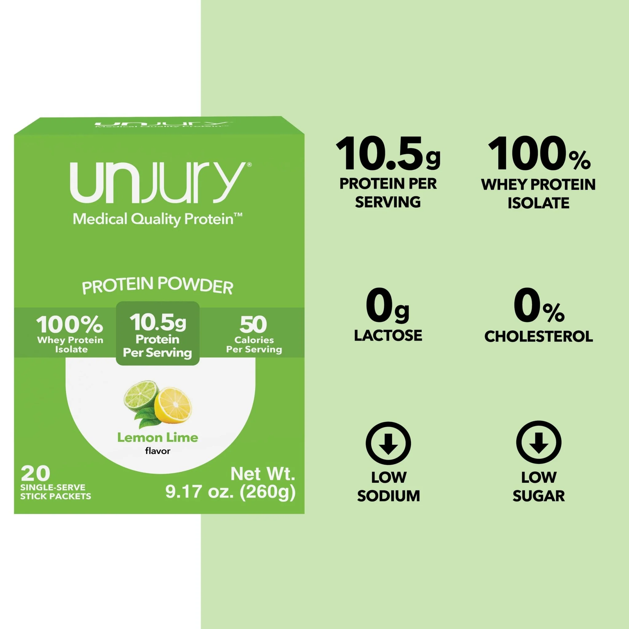 Lemon Lime Whey Protein Single-Serve Stick Packets - Image 3
