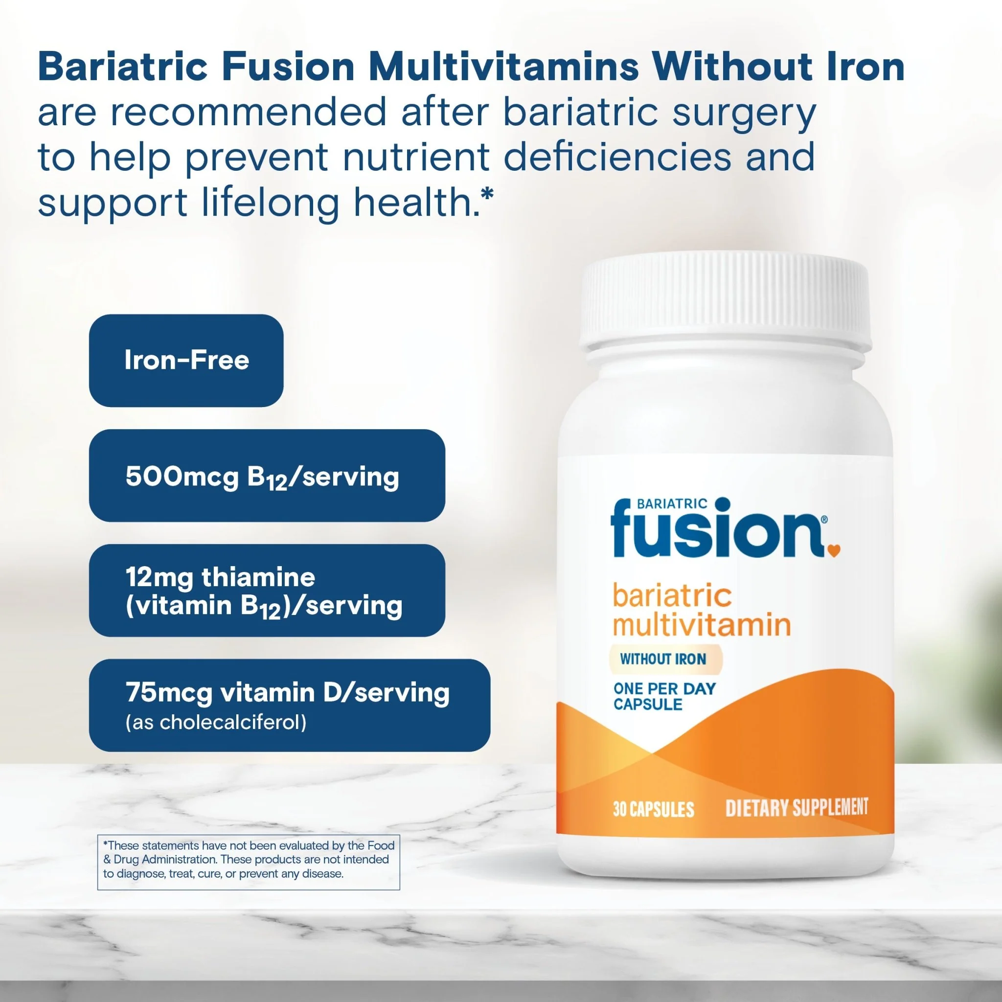 One Per Day Bariatric Multivitamin Capsule Without Iron - Image 3