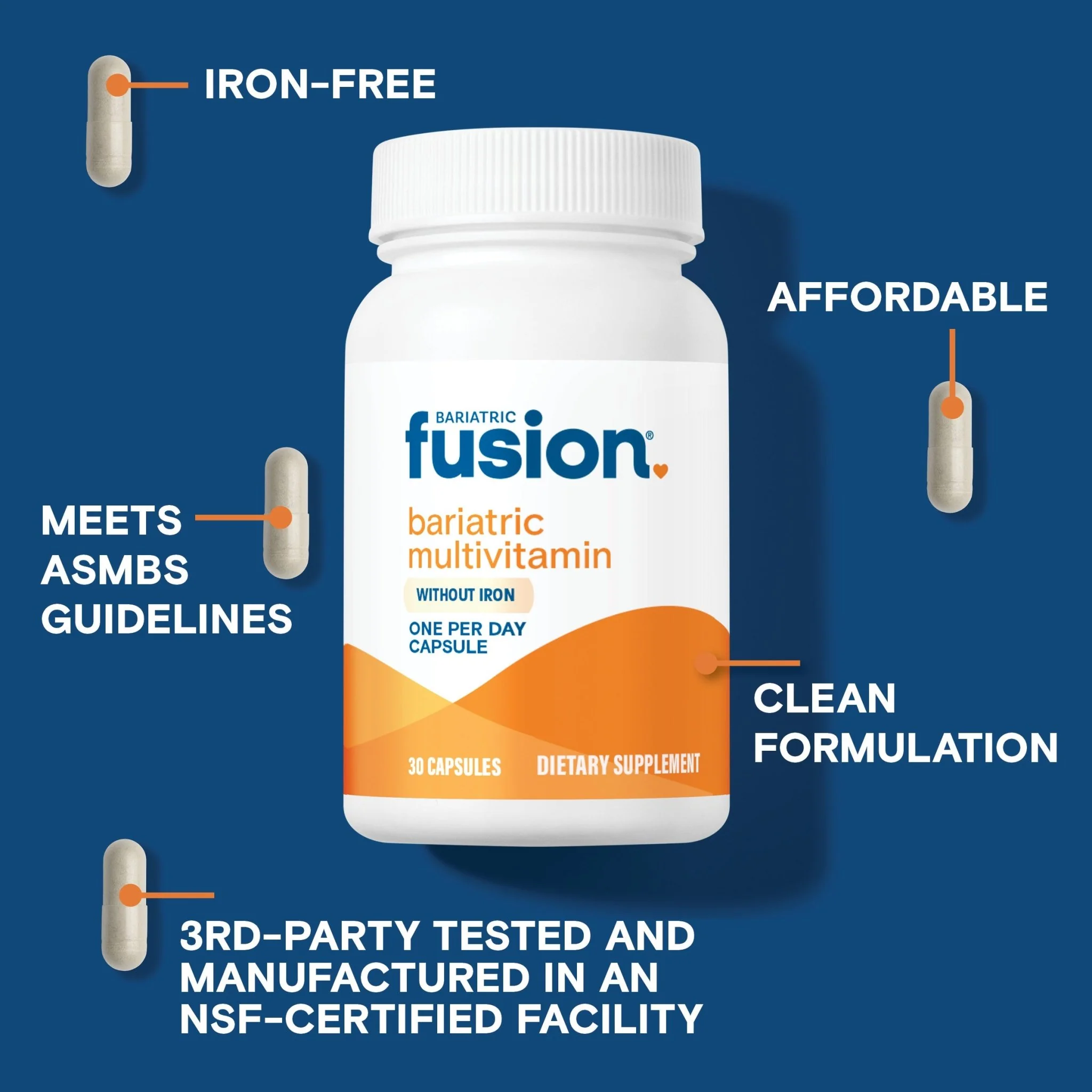 One Per Day Bariatric Multivitamin Capsule Without Iron - Image 5