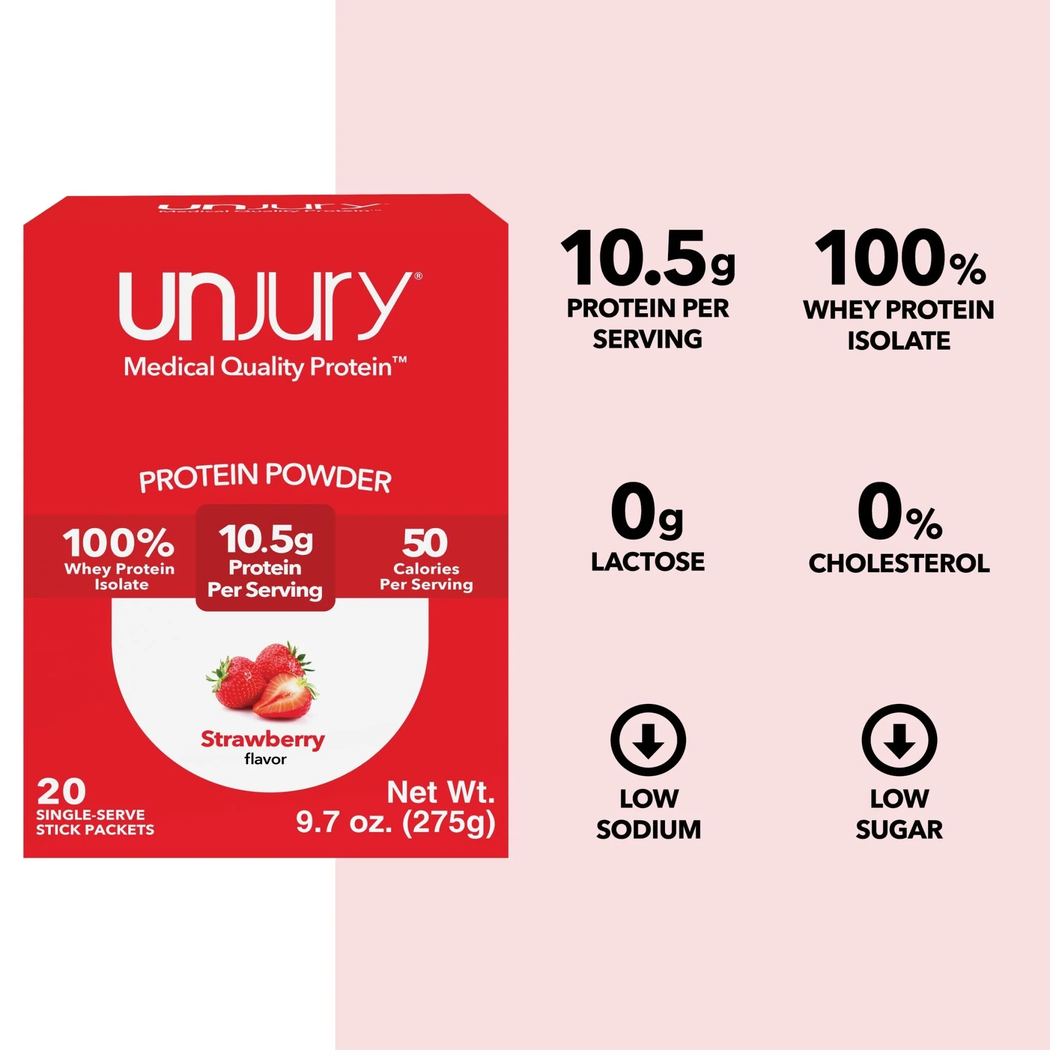 Strawberry Whey Protein Single-Serve Stick Packets - Image 3