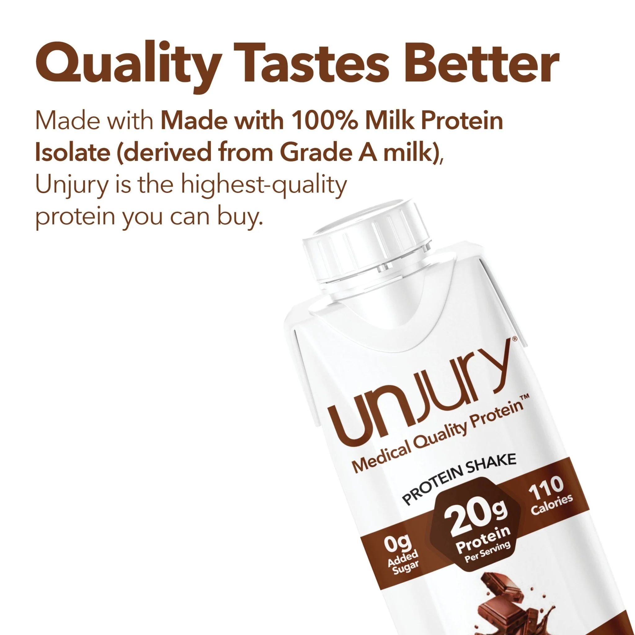 Unjury Rich Chocolate High Protein Shake - Ready To Drink (12 Pack) - Image 5
