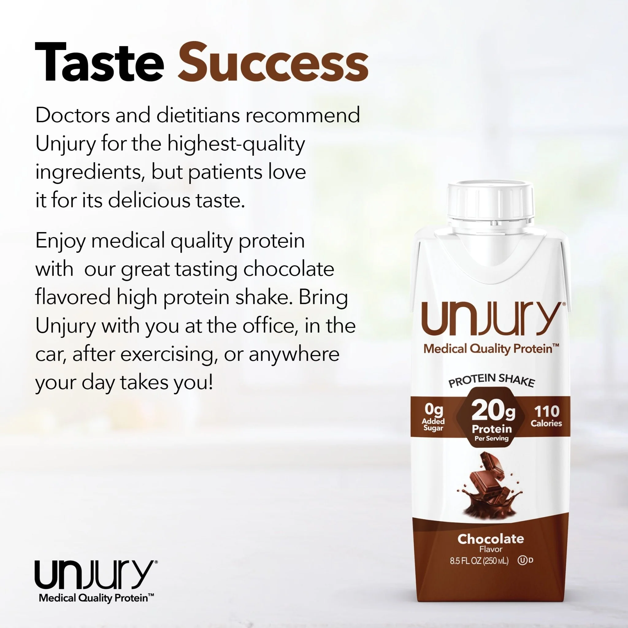 Unjury Rich Chocolate High Protein Shake - Ready To Drink (12 Pack) - Image 6