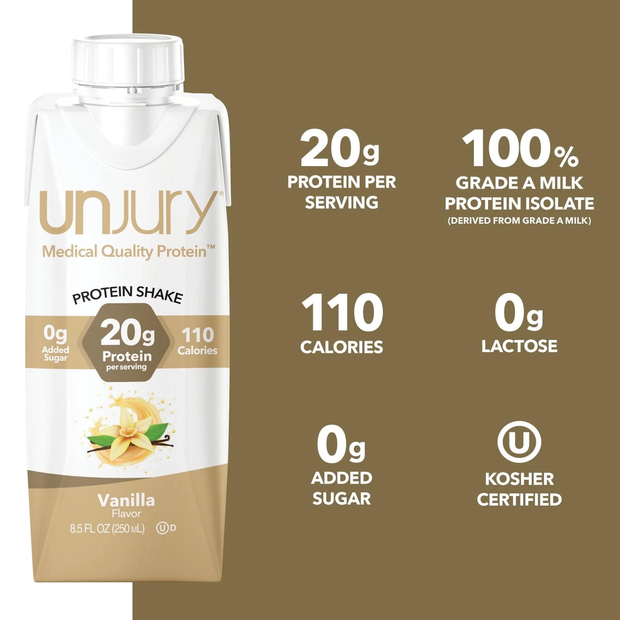Unjury Vanilla High Protein Shake - Ready To Drink (12 Pack) - Image 4