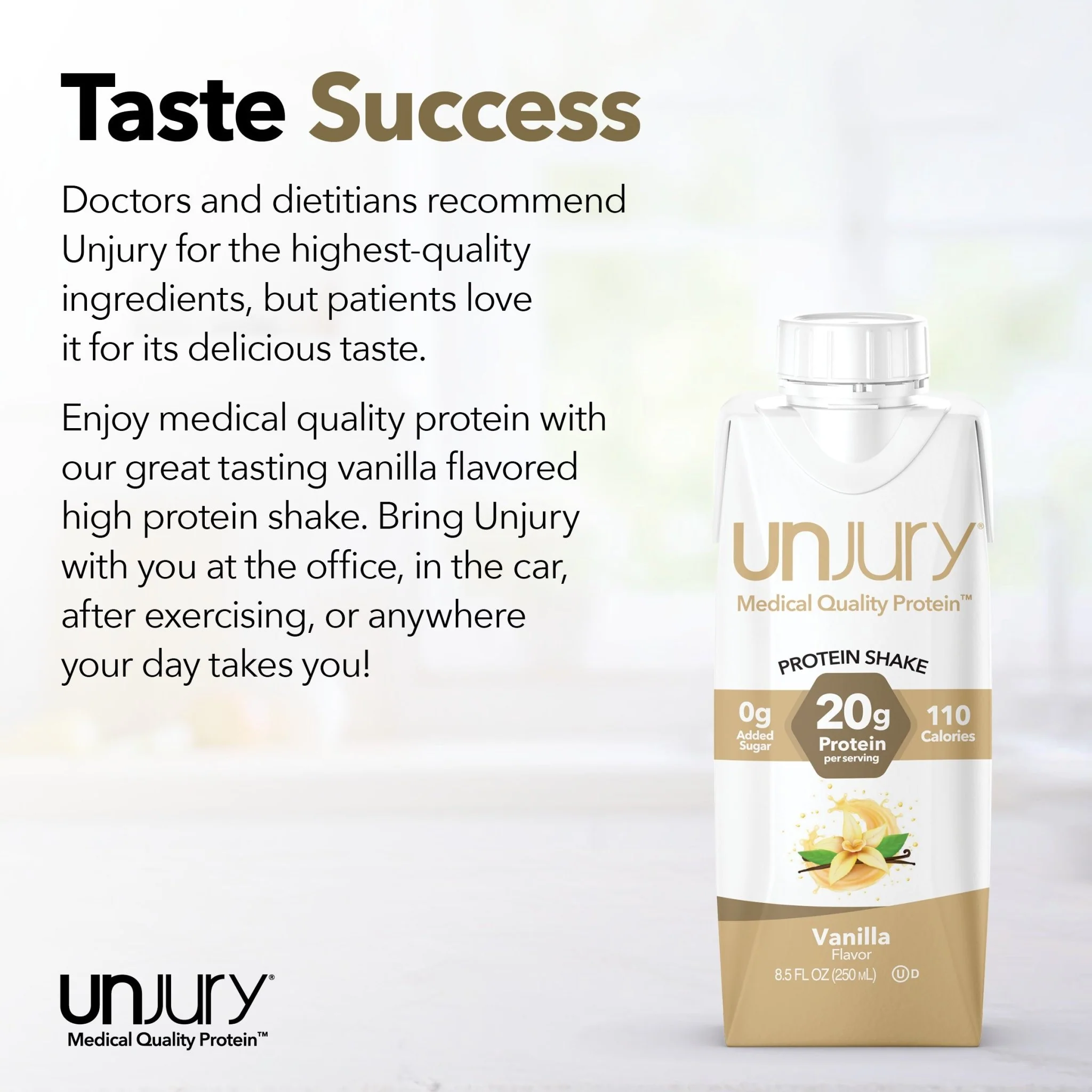 Unjury Vanilla High Protein Shake - Ready To Drink (12 Pack) - Image 6