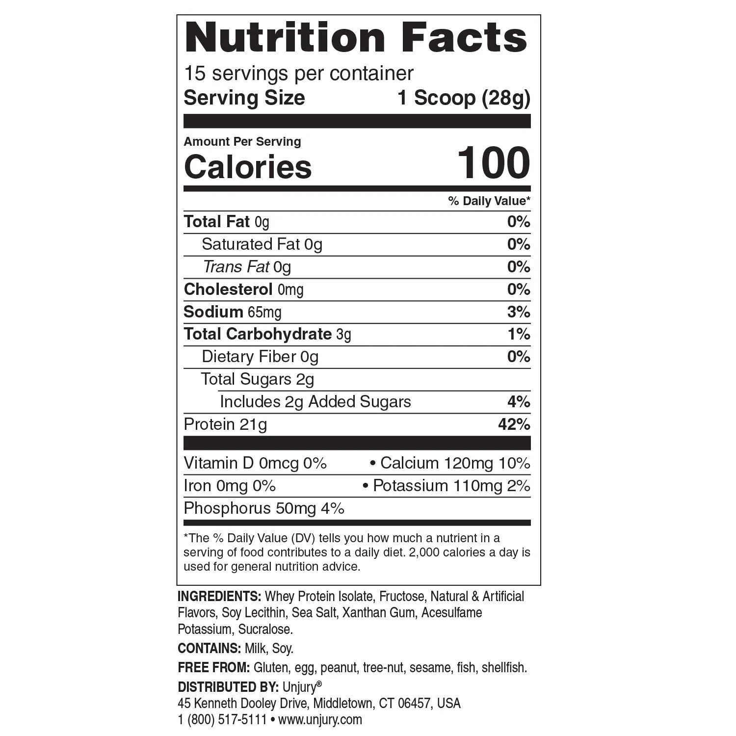 Unjury Vanilla High Whey Protein Powder - Image 2